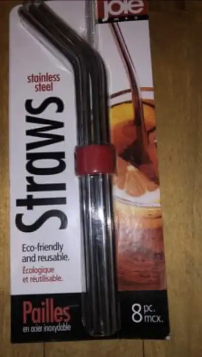 Stainless steel straws/pailles en acier inoxydable, View more