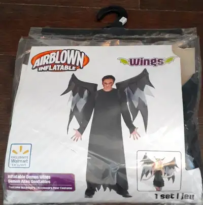 Gemmy Airblown Inflatable Demon Wings Halloween Costume Accessor, View more