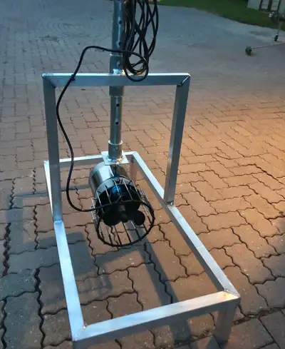 Powerful underwater blower units Will remove the muck where the weeds grow giving you a solid bottom...