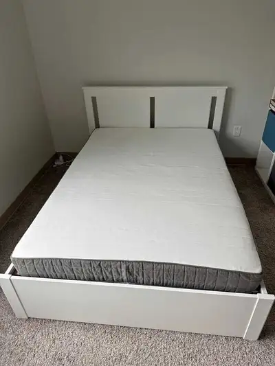Never Used !!! Perfect Condition |  Double  Bed Frame & Mattress, View more