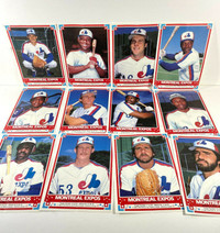 1985 OPC Mini Baseball Poster Montreal Expos Toronto blue Jays