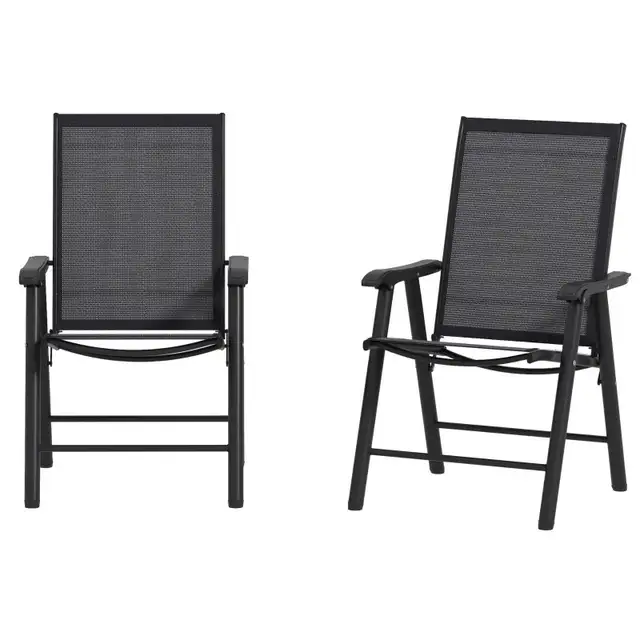2-Piece Folding Chair Set for Relaxing on Patio Balcony Garden,  in Patio & Garden Furniture in Markham / York Region - Image 3