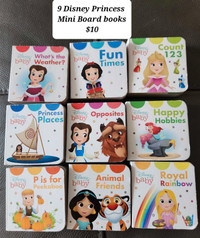 9 Disney Princess Mini Board Books - $9