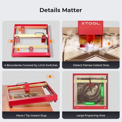 xtool d1 5w lazer engraver red $100, View more