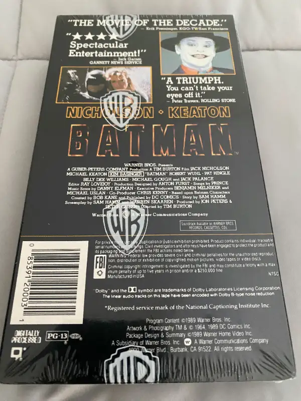 Batman 1989 VHS – Factory Sealed in CDs, DVDs & Blu-ray in Ottawa - Image 3