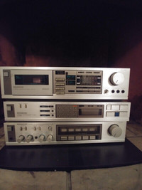 kenwood cassette deck, amplifier & tuner