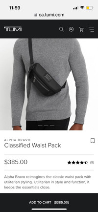 TUMI Laptop Bag & Waistpack