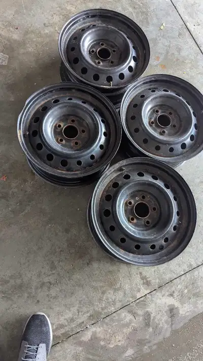 I'm selling a set of four used Nissan steel rims, size 16x7J, perfect for winter tires or a spare se...