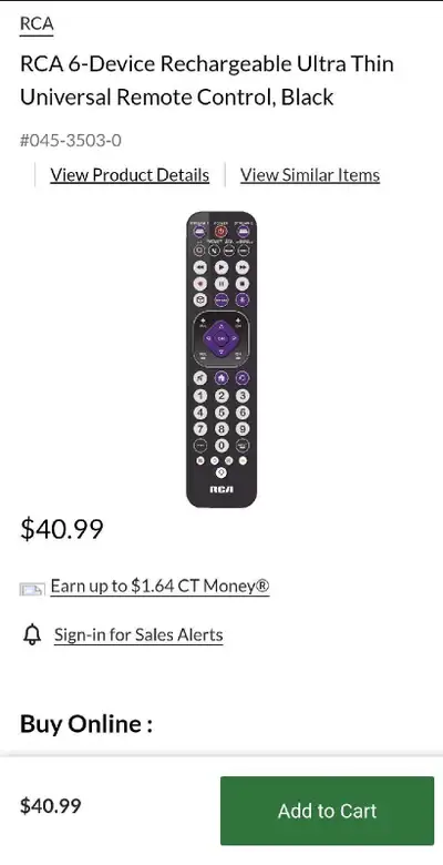 Brand New RCA 6-Device Rechargeable Universal Remote Control, View more