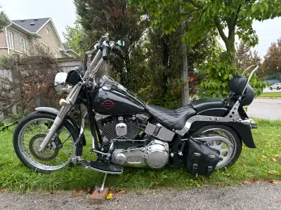 Mint Condition, 100th Anniversary model. 2003 Fat Boy an 88-cubic-inch (1,450 cc) Twin Cam 88B engin...