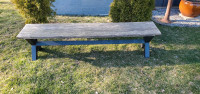Canvas outdoor bench.