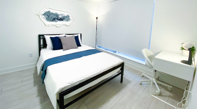 Bright and modern furnished room available in Toronto in Nobu Residence. The unit is clean, comforta...