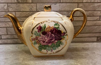 Vintage Sudlows & Burslem Teapot with a Pretty Flower Design