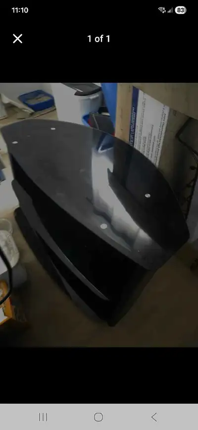 black glass TV stand moving sale, View more