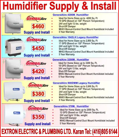 Whole House Bypass Humidifier Installation HUMIDIFIER INSTALLATION ✅ Mississauga, Caledon, Oakville,...