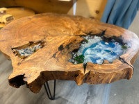 One of a kind hand made custom epoxy table!