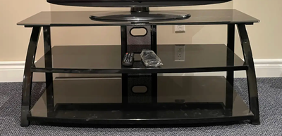 Glass 3-tier TV stand, View more