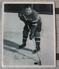 1945-54 Quaker Oats Hockey Photo NHL Glen Harmon Canadiens