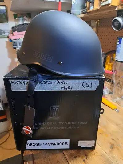 Harley-Davidson Half Helmet . Mfg by BELL Helmets. Size: Small NEW in box. Authentic. Though size sm...
