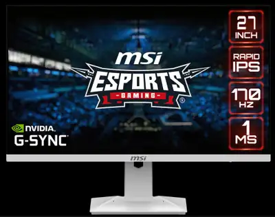 MSI OptixG274QRFW 27in WQHD Fast IPSGaming Monitor, 170Hz, 1ms, View more