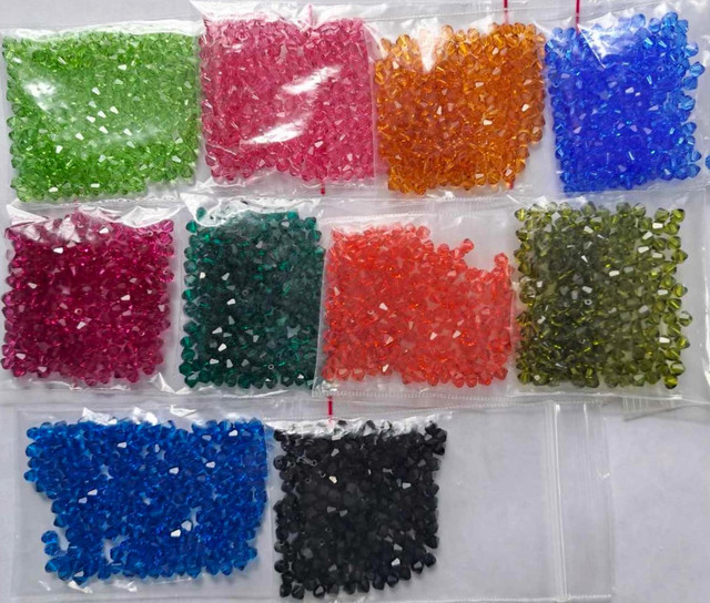 Variety of GENUINE SWAROVSKI 4mm Bicone Crystals- NEW in Hobbies & Crafts in Moncton