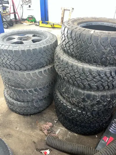 I have 12 hankook dynapro MTs 215/75/15 4 mounted on vw 5x100 rims $500 firm!!!!