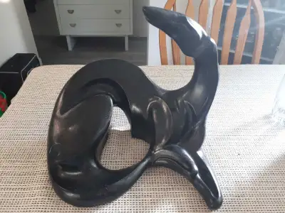 This is a 1989 Metal not plaster Greyhound/ Whippet art deco sculpure, by Alexander Danel for Austin...