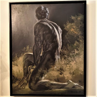 Peinture ''Homme Nu'' de Denis Jacques - peintre québécois
