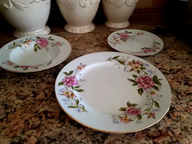 Flower Porcelain Dinnerware Set Like New64573299682305124