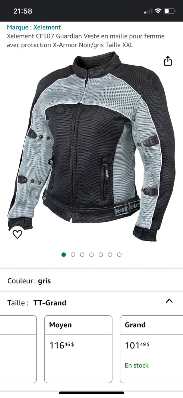 Manteau moto Xelement médium  dans Femmes - Hauts et vêtements d'extérieur  à Laval/Rive Nord - Image 3