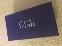 New Stuart Weitzman black patent platform shoes - must see!