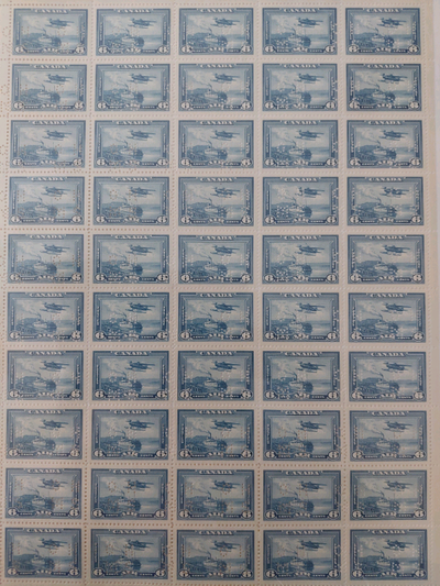 Canada 1938 OC6 full mint sheet, View more
