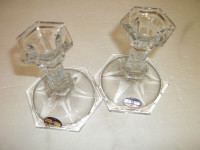 lead crystal candle holders
