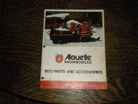 Alouette Snowmobiles 1972 Parts and Accessories Manual