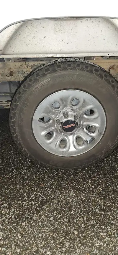 Selling set of four "245/75/R17 112T BF Goodrich Trail-Terrian T/A M+S" tires and rims. I just bough...