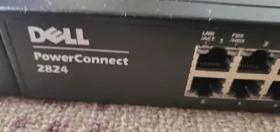 Dell Power Connect 2824 100-240VAC 50-60Hz 1A 24 Port Net Switch, View more