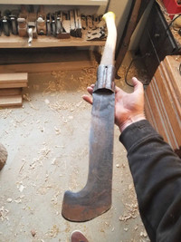 Large finnish billhook brush axe 