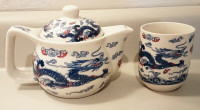 Chinese Gongfu Tea Brewing System-Blue & White Porcelain Teapot