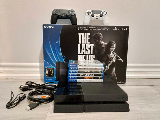PS4 For Sale With 2 Controllers And Games  in Sony Playstation 4 in Oshawa / Durham Region