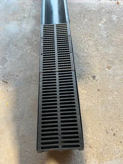 These are brand new shop floor trench drains 39.5" long x 10" high x 10" wide. Each section connects...