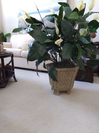 LARGE Potted Floor Plant from "House of Silk" Roughly 45 inches