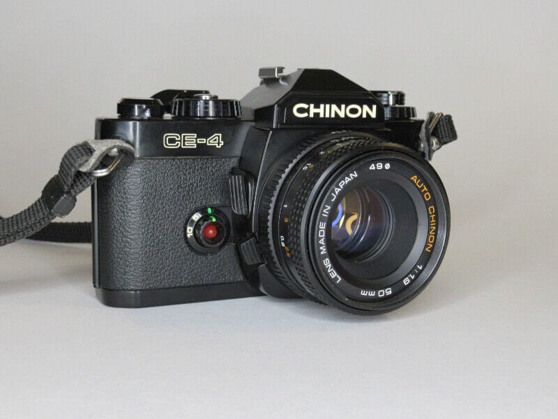 Excellent Chinon CE-4 35mm SLR with 50mm f1.9 lens for sale  
