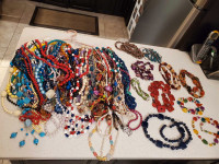 Huge Lot of Beaded Necklaces and Parts