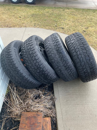 Winter tires on rims 
