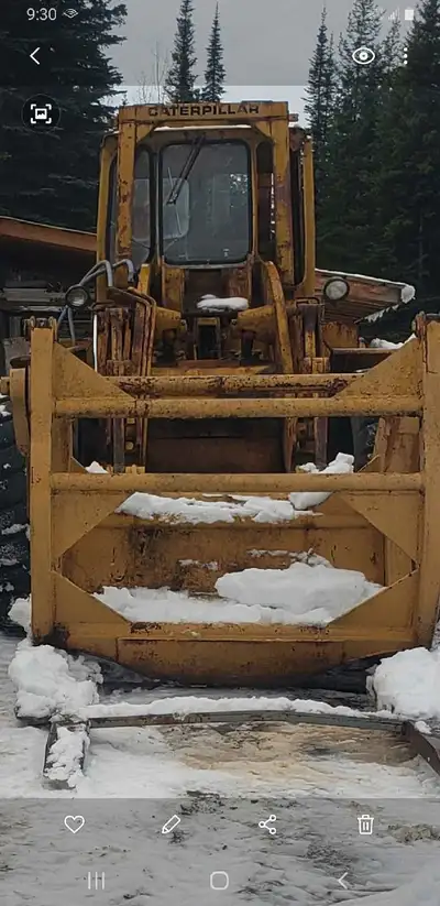 966A grapple loader rear wheel steer needs some tlc starts runs like a top moves well issue with bre...
