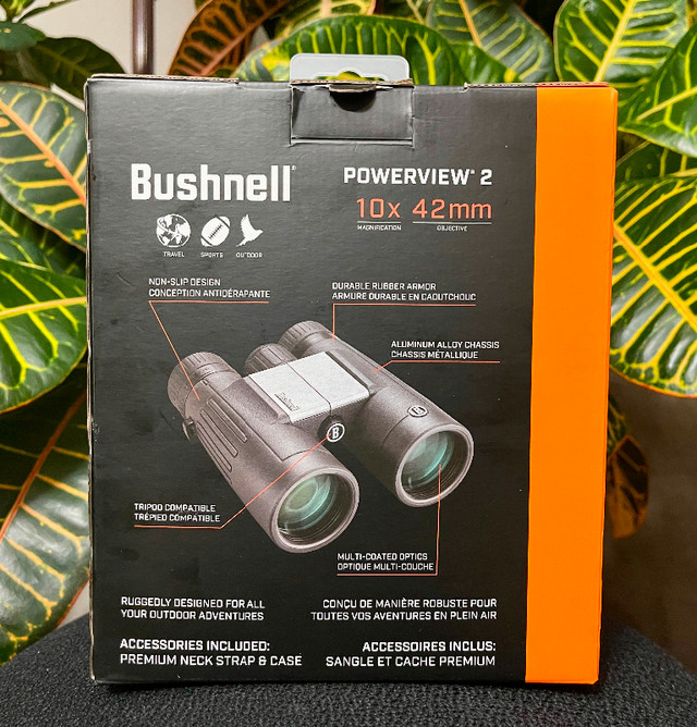 Bushnell PowerView 2 10x42 Binocular in Fishing, Camping & Outdoors in Mississauga / Peel Region - Image 2