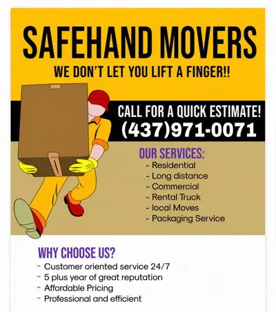 MOVING SERVICES ☎️ 437-971-0071 ☎️ , View more