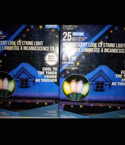 New (2) Danson 25 LED Multicolor Christmas Lights 20ft $30, View more