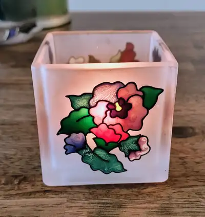Joan Baker Stained Glass Votive Holder, View more