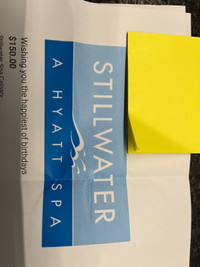 150 Stillwater spa gift card- sold
